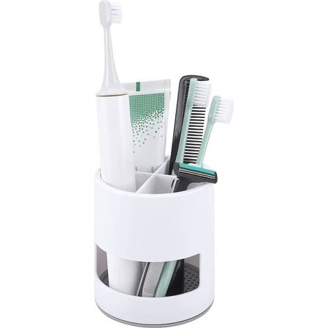 ®RisingFF Belüfteter Zahnbürstenhalter, schimmelresistent, praktisch für die Aufbewahrung im Badezimmer, weiß