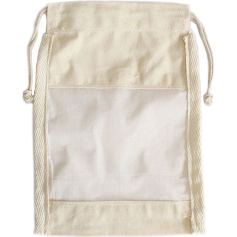Pochette à Fenêtre en Coton Med - 21x15cm- Vendu par 1 (1/4)