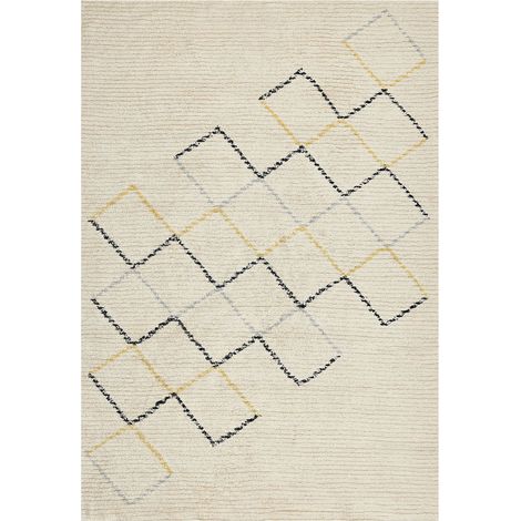 Teppich TEZPUR Beige 160 x 230 cm Baumwolle