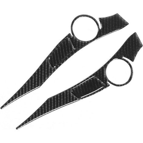 Ensemble de 4 autocollants pour boutons de volant, baguettes décoratives aspect fibre de carbone, compatibles avec Prius 2012–2015