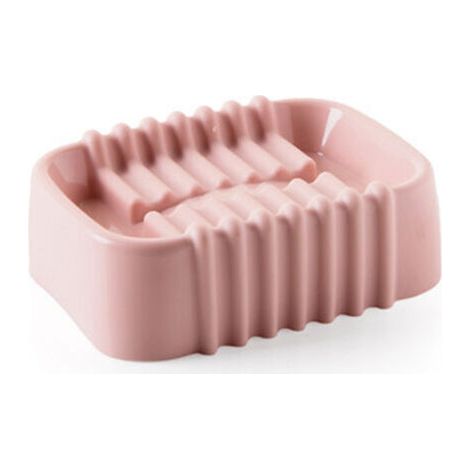 Porte-savon rose, 12,59,54 cm, porte-savon anti-accumulation d'eau, boîte à savon avec égouttage. (1/5)