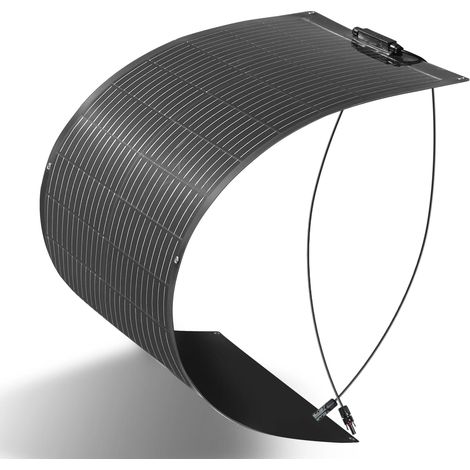 1 Panneau solaire, Monocristallin 100 W, Flexible 12 V, Léger 1,8 kg, Camping-car, Bateau (1/5)