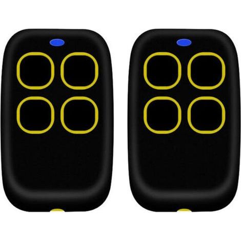 2PCS Universal 4-in-1 gate remote control, universal multi-frequency rolling code remote control from 250 to 913 MHz. Programmable gate remote control, updated version with compatibility list. (1/4)