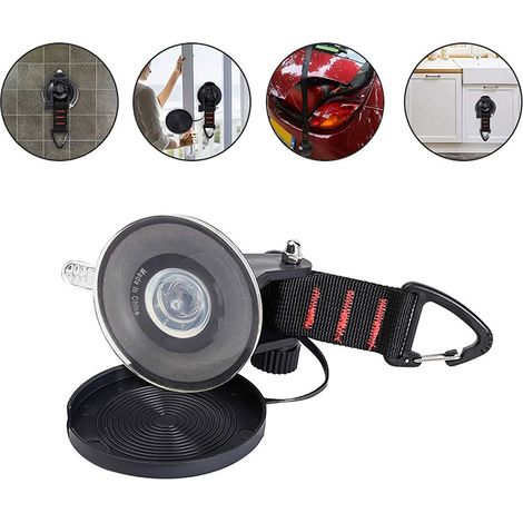 4 ventouses de tente pour voiture – Fixation par aspiration sur bâche de toit – Ancrage nomade pour camping