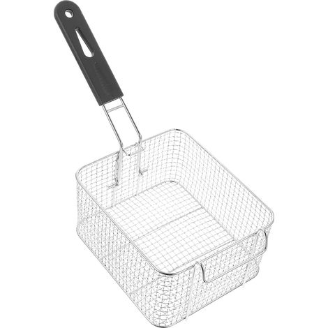 Edelstahl Frittierkorb mit Langem Griff und Hitzebeständigem Drahtgeflecht Quadratischer (1/5)
