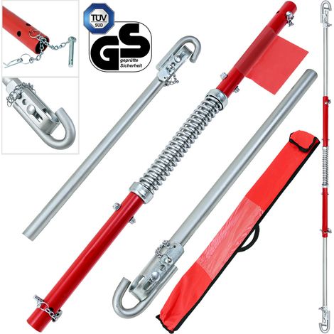 Deuba – Barre de remorquage 2000kg avec système d’amortissement – Raccordement fixe pour remorquage sans à-coups – Sac de transport inclus – Sécurité TÜV SÜD