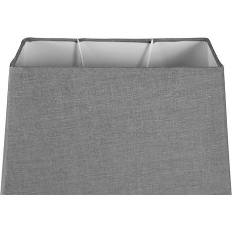 Abat-jour - Rectangulaire - Gris clair - Pour lampe - 30x14x20 cm - Culot E27