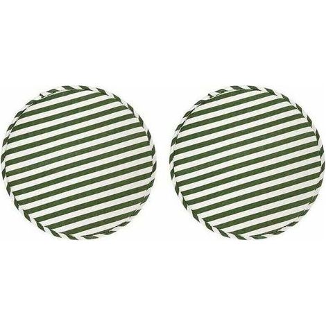 Coussins de chaise ronds antidérapants – Lot de 2 – Mousse à mémoire de forme – 33 cm pour tabourets hauts et chaises de bistro (1/5)