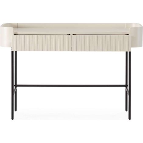 Consola 2 cajones modelo Maya acabado crema, 79cm(alto) 120cm(ancho) 40cm(largo) (1/4)