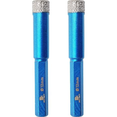 Trepan diamant carrelage 12mm - Foret Céramique pour Porcelaine,Céramique, Granit,Carrelage(2 Pièces) (1/5)
