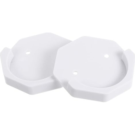 Supports de barre de douche SHINEOFI et douille ronde facile à nettoyer, lot de 2 avec fixation ultra-résistante en ABS (1/5)