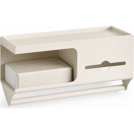 Porta carta igienica da parete senza foratura bagno bianco (1/5)