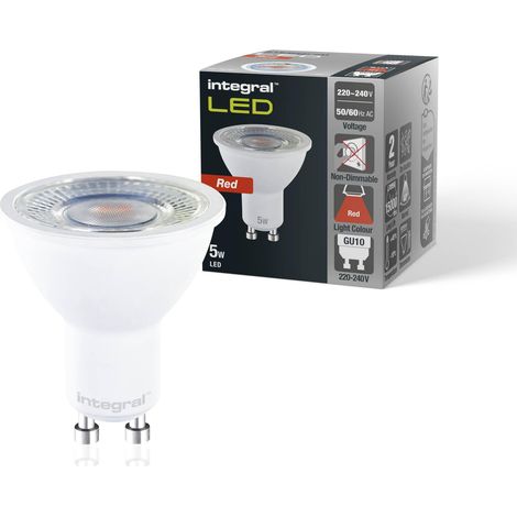 Integral Ampoule LED couleur GU10 x2-5W (équivalent 50W), angle de rayonnement 40° - Pour les étalages, les restaurants, les hôtels, les jardins, la décoration et l'éclairage d'ambiance. (1/5)