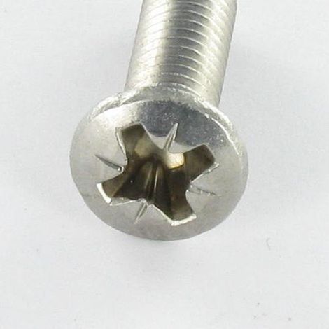 Vis métaux Inox A2 Tête fraisée bombée TFB Pozi M5X12-30 pièces (1/2)
