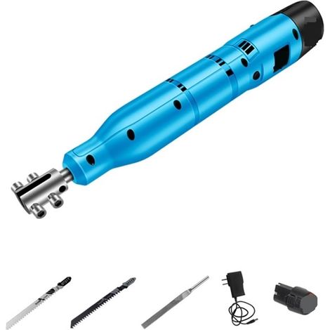 Kit de micro-meuleuse pneumatique Petit Fichier Électrique Outil De Meulage Alternatif En Métal Frottant Le Fer Mauvais Couteau Machine Couteau À Piquer Lime En Acier Travail Du Bois(No Sandpaper) (1/4)