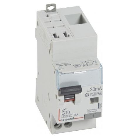 DISJONCTEUR DIFFÉRENTIEL DX³ 4500-AUTO/VIS-U+N 230V 10A-TYPEHPI-30MA-6KA-COURBE C-DÉPART LEGRAND LEG410760