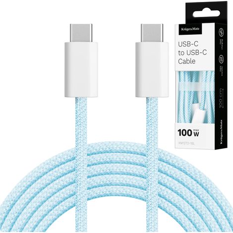 Cavo USB Type-C Kruger&Matz Basic, blu, 100W, 1 m (1/5)