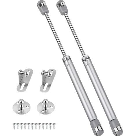 Set of 2 Gas Struts, 100 N/10 kg Furniture Spring Gas Shock Absorbers with Screws, Hydraulic Lifting, Door Lifting, Kitchen Cupboard, Wardrobe to Chamber, Hinge