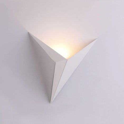 Mur LED Scoe Triangle Moderne Blanc Chaud 3000k Scoes Éclairage 3w Applique Murale Intérieure Contemporaine Créativité Fer Appliques Murales pour Escaliers Couloir Chevet Salon Allée, White (1/5)