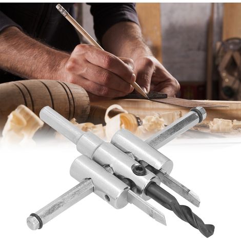 Kit de coupe circulaire ajustable pour bois, fraise scie à trous ronds 40‑120mm, outils de bricolage et menuiserie.