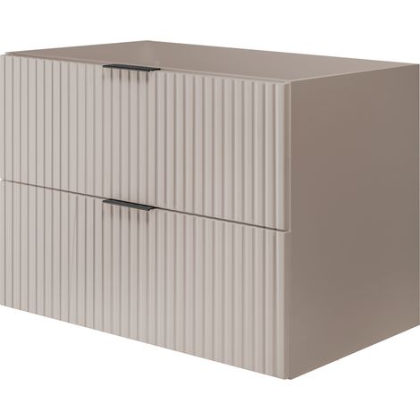 Mobile lavabo, Cashmere, 80 x 57 x 46 cm, maniglia nera, senza piano di lavoro (1/5)
