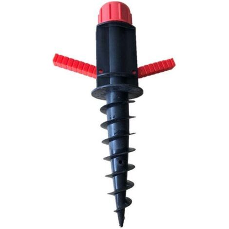 Sonnenschirmständer für Strand, Sand oder Erde, einschraubbarer Propeller-Strandschirmständer für Sand, Sandschirmständer (schwarz)