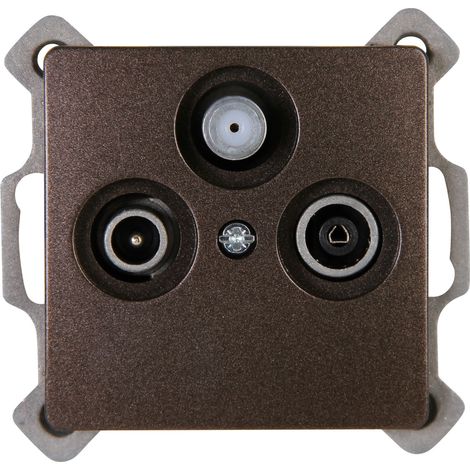 Kopp - PARIS – Antennensteckdose TV/RF/SAT, digitaltauglich, Farbe: palisanderbraun - 921426080 (1/2)