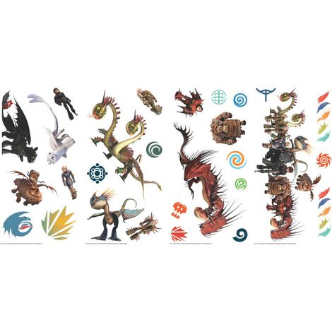 Stickers repositionnables Dragons : Le Monde Caché (1/5)
