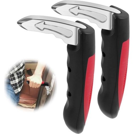 Kit di assistenza 3 in 1 per maniglie delle portiere auto, con taglia cinture di sicurezza e rompivetro, ideale per anziani, colore blu. (1/5)