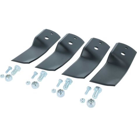 vhbw 4x Replacement Blade compatible with Stiga Ready 85 Combi Cordless Lawnmower - Cutter Blades, Black, steel (1/5)