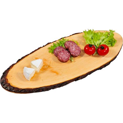 Tagliere Ovale In Legno Corteccia 60 cm Salumi Formaggi Affettati Antipasti (1/2)