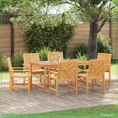 Chaise de jardin - 3154132 - Bois d'acacia massif - Lot de 6 - Marron (1/5)