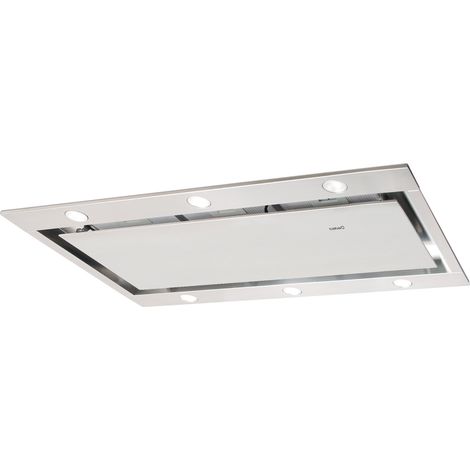 Hotte îlot décorative 1000mm inox – Aspiration périmétrale – Débit max 850 m3/h – Niveau sonore max 65 dB(A) – Éclairage LED – Cata (1/2)