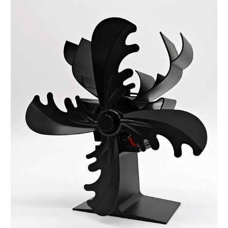 Ventilateur de cheminée renne wapiti noël bois combustion de l'air bûche ventilateur thermique-noir (1/2)