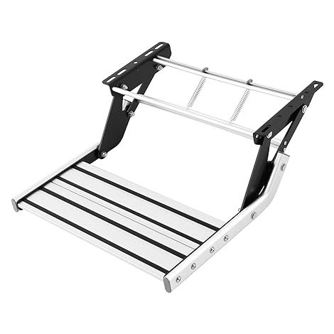 Marchepied en alliage d'aluminium pour camping-car, marchepieds de camping-car pliables, marche manuelle de camping-car, ferrures de marchepied de caravane, capacité de charge 150 kg, marche (1/5)