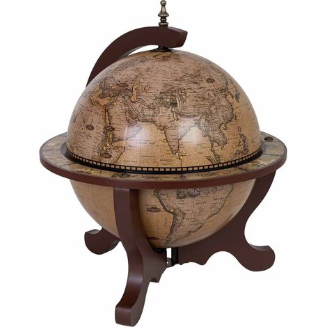 Mueble botellero globo terraqueo beige D41.6x46h cm (1/5)