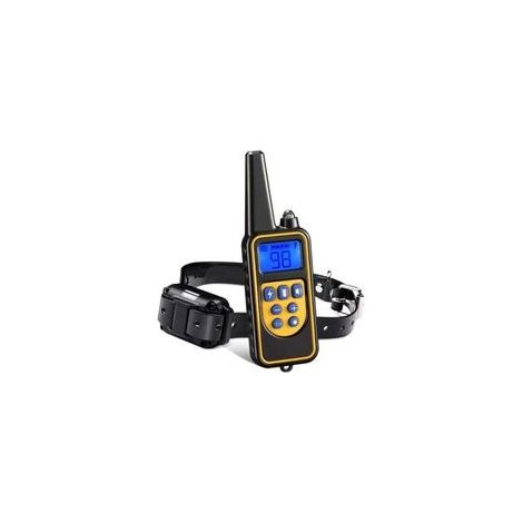 Collier de Dressage pour Chiens Rechargeable et IP67 Étanche avec Distance de 800m avec 99 Niveaux de Mode Vibration, Choc Electrique, Sonore.