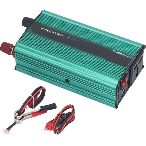 Onduleur sinusoïdal pur 300W, 12V DC à 220V AC, convertisseur de puissance pour énergie solaire extérieure