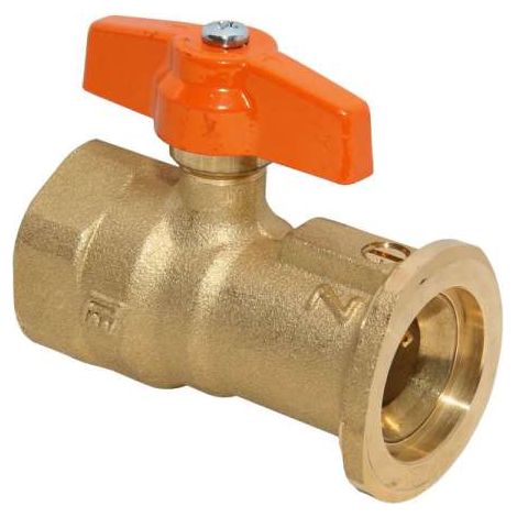 PAW Pumpenkugelhahn Kugel-Stop PKS Flansch für 1 1/2'' Überwurf und 1'' IG 2129