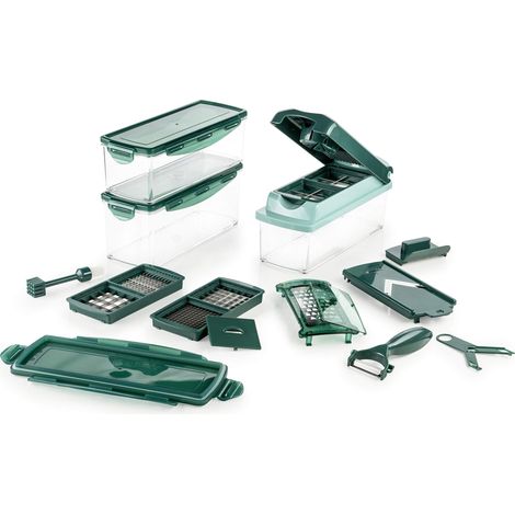 Genius a33886 Nicer Dicer Plus, 18 Pezzi, in plastica, 26 x 9 x 13 cm (1/4)
