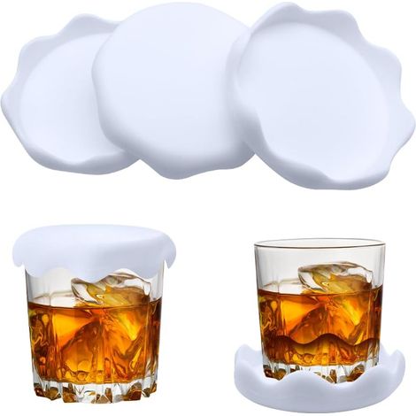 Couvercle silicone motif neige pour pots et tasses