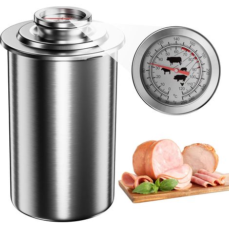Presse à charcuterie - Appareil de compression robuste pour jambons, hamburgers et charcuteries maison, avec guide des températures et recettes, idéal pour la cuisine et la préparation des repas.