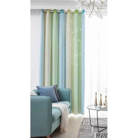 1 Panneau Rideau, Occultant, Oeillet, Polyester, Étoiles, Chambre, Salon