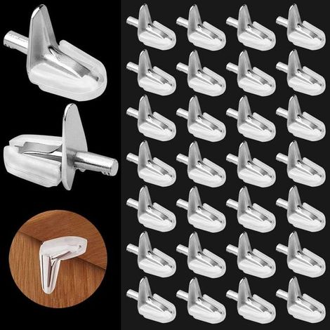 30 piezas de clavijas para estantes de 3 mm, clavijas de soporte para estantes, pasadores antideslizantes para estantes de 3 mm para gabinetes, muebles y alacenas (1/5)