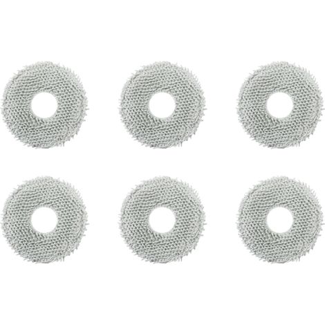 Lot de 6 tampons de serpillière compatibles avec DJI ROMO / ROMO A / ROMO P — Microfibre gris polyester nylon (1/5)