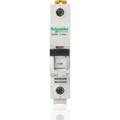 SCHNEIDER A9F79163 - Interruttore magnetotermico iC60N 1P C 63A 6000A (1/2)