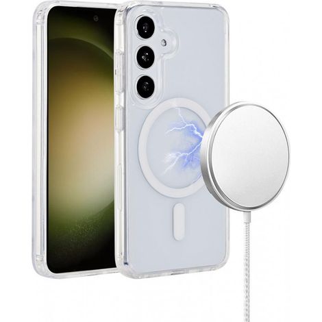 Coque magnétique transparente eSTUFF infinite oslo pour Galaxy S24+. Matériaux : 86 % TPU et PC recyclés, ES67403002-bulk