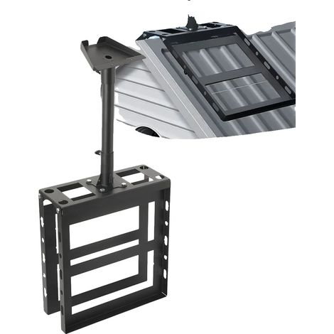 Support Starlink, Acier au carbone, Dimensions 46×43×12,5 cm, Poids 15,4 livres, Angle ajustable 0–30°, Installation sans perçage (1/5)