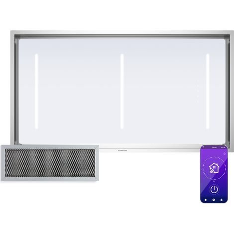 Klarstein Campana extractora LuxeAir  110 cm  WLAN + Bluetooth  LED  750 m³/h  extracción de aire/recirculación  CEE: A