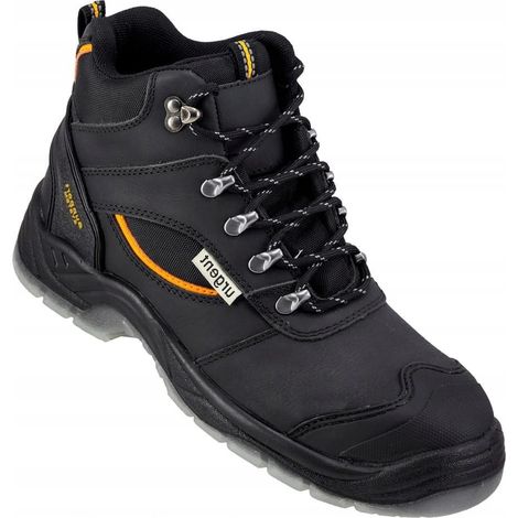 Zapatos de trabajo de cuero para hombre, impermeables, antipinchazos, con puntera de composite. (1/5)